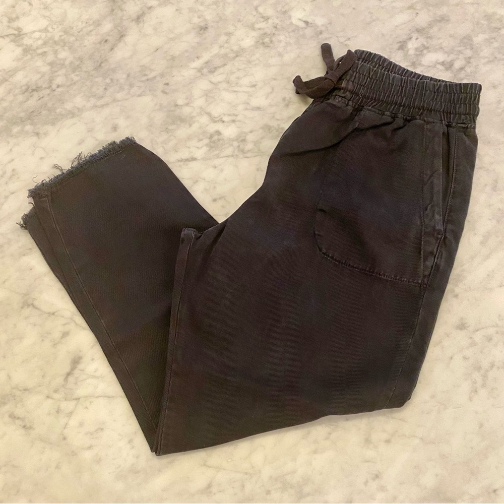 Zara Charcoal Pull On Denim Pants